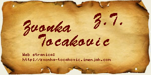 Zvonka Točaković vizit kartica